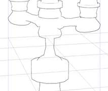 [3D 무료배포] 서양식 캔들 홀더 3D 선화 소재