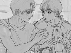 여름, 학교, 계단, 체육, 밴드