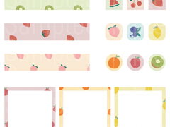 과일 패턴 스티커