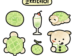 메론빵 굿노트 스티커
