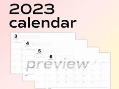 2023-1학기 | 2023 3월~6월 달력 pdf + 블랙&화이트, 하트 폰꾸 아이콘 공유