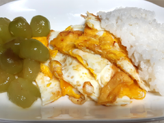 먹방 브베 - 오늘은 산뜻하게, 계란후라이, 포도 먹방~