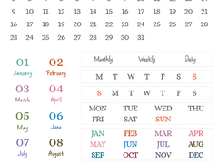 만능 달력 스티커