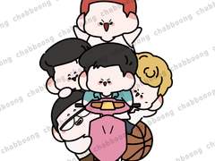 백호군단 키링 도안