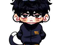 가비지타임 호랑종수 키링 도안