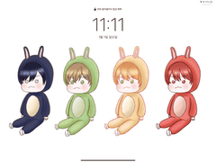 새해에 그렸던 토끼 레하 배경화면 (23.03.02 수정)