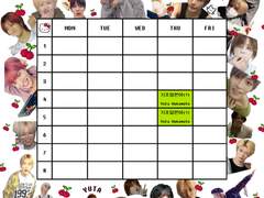 [Nct127] YUTA (유타) -시간표 도안 공유