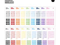 굿노트 스티커// 둥근사각 숫자 알파벳스티커