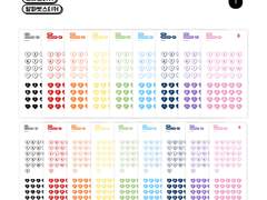 굿노트 스티커// 하트 숫자 알파벳스티커