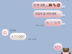 탄 빵 곰베 카톡 테마 [ios/android]