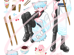 긴토키 스티커 도안 배포