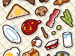 [굿노트] 든든한 아침식사 친구들 스티커🥞