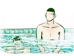 아키타의 겨울과 목욕탕