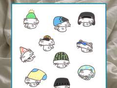 모자 고양이 굿노트 스티커