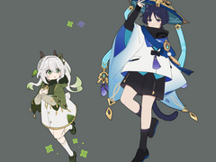 나히다+방랑자 겨울동물 스탠드 도안