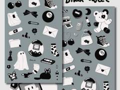 Black object 굿노트 스티커