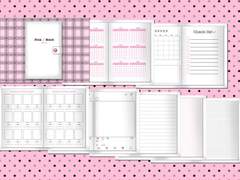 【무료 배포】 핑크 앤 블랙 굿노트 다이어리 속지