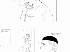 [명헌우성] 우성이 흡연하다 혼나는 만화