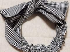 핸드메이드 빅리본 프릴밴딩 헤어밴드