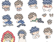 일상404 스티커 도안