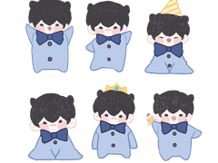 데못죽 뵤. 스티커 도안