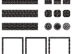 블랙 패턴 스티커