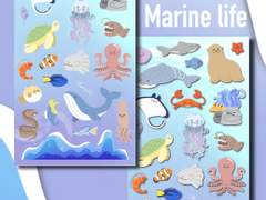 해양생물 굿노트 스티커