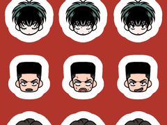 북산 스티커 도안 공유