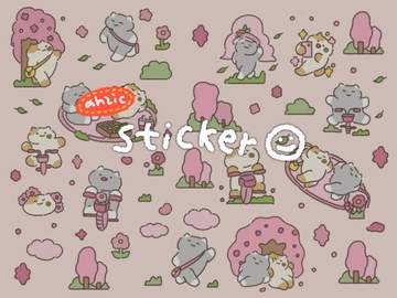 [굿노트 스티커] 벚나무는 기분이 좋아지지