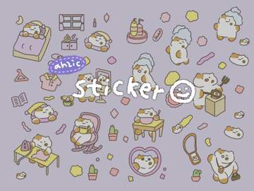 [굿노트 스티커] 보라빛 가득한 아침준비