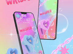 WHISPER 하트봉 배경화면