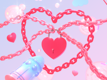 WHISPER 하트사슬 배경화면