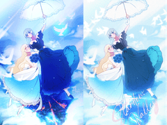 구름 위에서 고정틀 커미션