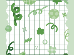 [몽글통통] 잘려있는 동글동글 컨페티 스티커 GREEN