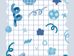 [몽글통통] 잘려있는 동글동글 컨페티 스티커 BLUE