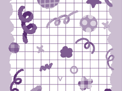 [몽글통통] 잘려있는 동글동글 컨페티 스티커 PURPLE