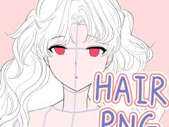 벡터 선화 헤어 소재집