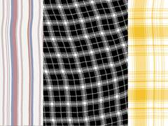 흐트러진 체크와 스트라이프 무늬 3종 브러시와 패턴 파일 (클립스튜디오)