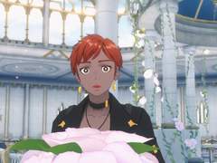 자이라 선배에게 꽃다발을 드렸다