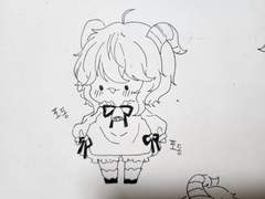 포동이 시절 아기 감우 낙서