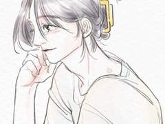 정한 집게핀 올림머리