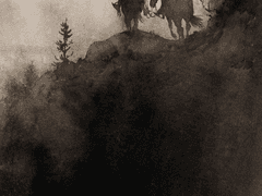 부츠 굽 아래는 연못이.