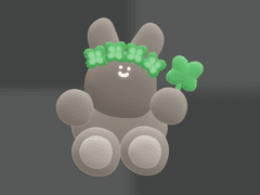 네잎클로버 곰베 다크 카톡 테마 [ios/android]