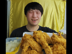 먹방 브베 - 치킨마루 크리스피 치킨, 샘표 황도 먹방~
