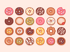 [굿노트] 쫄깃 도넛 굿노트 스티커 & PC 아이콘