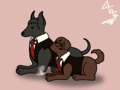 (지인분 리퀘) 림버스 리우 뫼르소, 리우 그레고르(뫼르그렉) 댕댕이화 그림