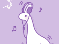 둠칫둠칫🎧🎵 노래를 듣는 바니사우루스