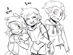 헌터루스 남매 au 그림 모음