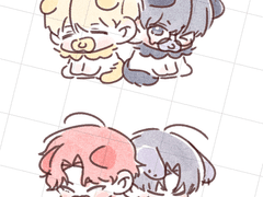 뭉대와 큰달 유딘과 랩인 도안 무료 배포