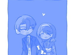 [진메구미] 푸른 봄, 단둘이